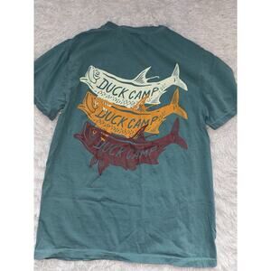 Duck Camp adult sz. S classic green logo tee. Exc. qual & condition. Runs small
